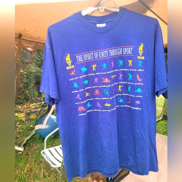 Vintage 90's Olypmics T-shirt Mens size large - Picture 2 of 5